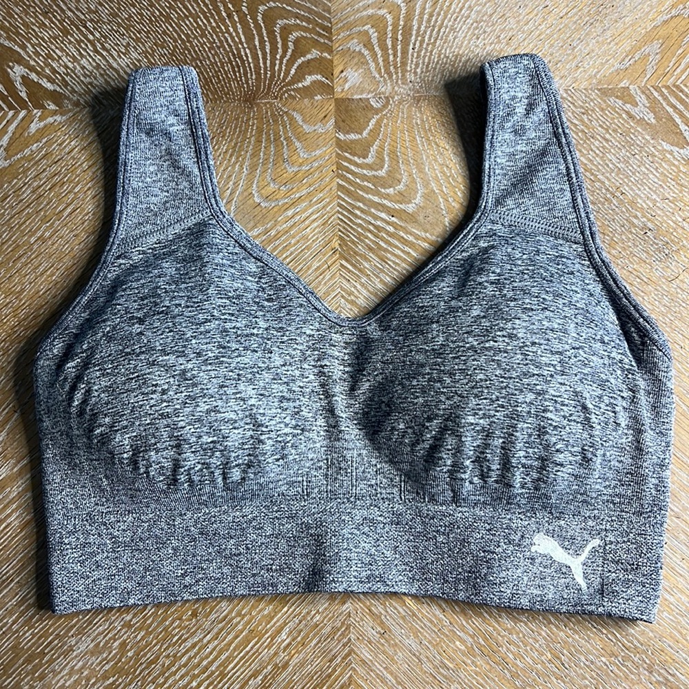 PUMA Grey Athletic Sports Bra M
